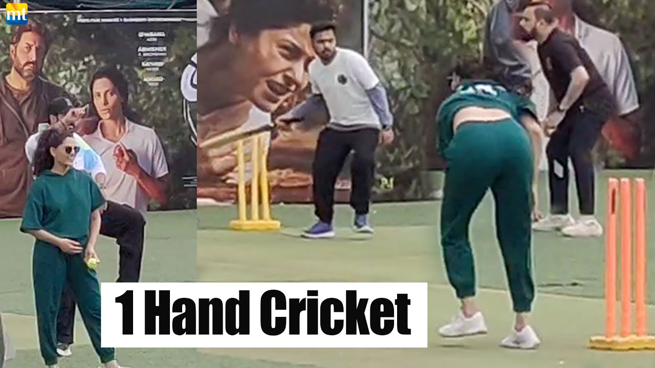 Abhishek Bachchan, Saiyami Kher & Angad Bedi play 1 Hand Cricket with Media | Ghoomer