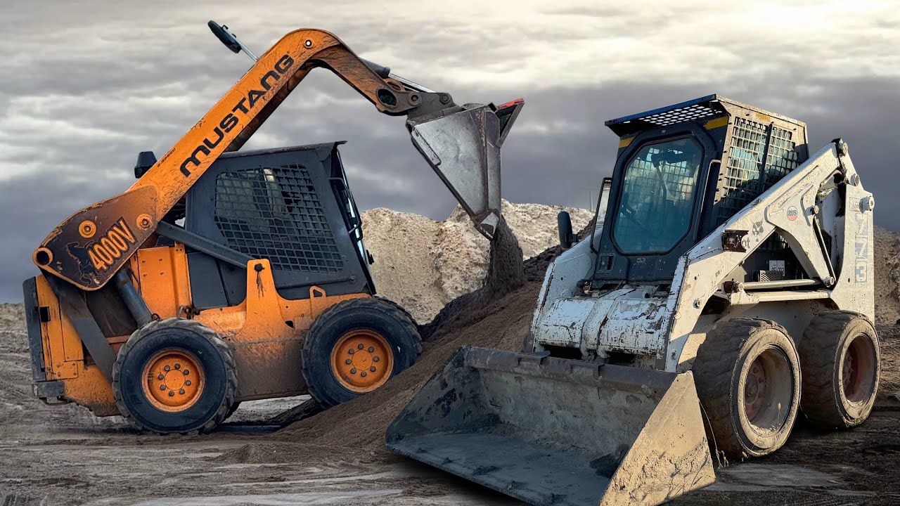 Мини-погрузчики Mustang 4000V и Bobcat - краткий обзор