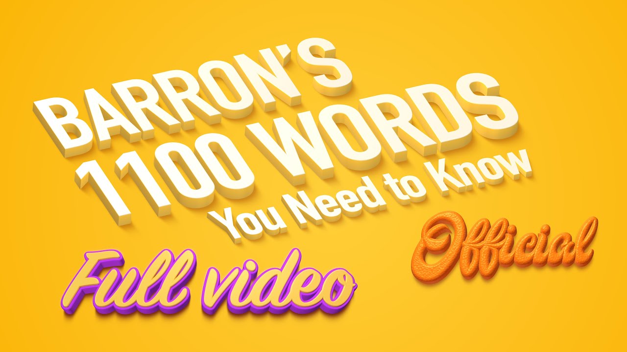 Barron’s 1100 Words You Need to Know — Master Advanced Vocabulary Fast (Full Guide + Examples)