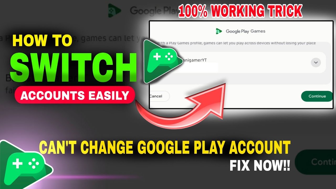 How to Fix Google Play Games Login Issues🔥  Switch Accounts Easily -  RC24 Login Issue