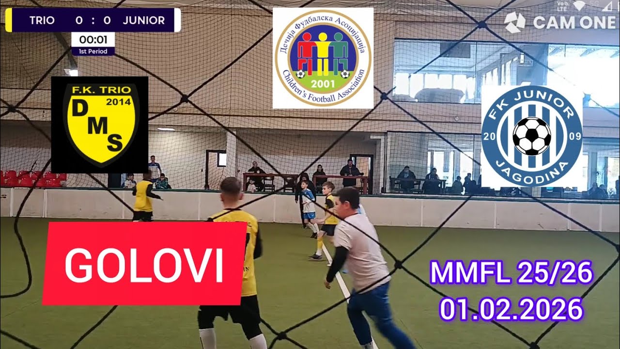 GOLOVI JUNIORA 2014 SA UTAKMICE PROTIV TRIO PARAĆIN-MMFL 25/26,2.kolo takmičarskog dela.
