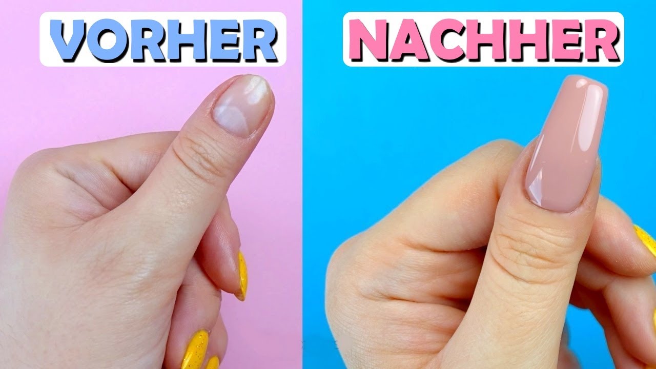 WIE MAN GEFÄLSCHTE NÄGEL AUS HAUSMATERIALIEN IN 5 Minuten HERSTELLT – EINFACHE NAGEL KUNST IDEE