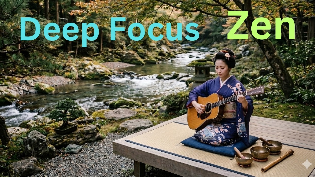 Deep Focus Zen MusicRelaxing Shakuhachi & Singing Bowls for Study