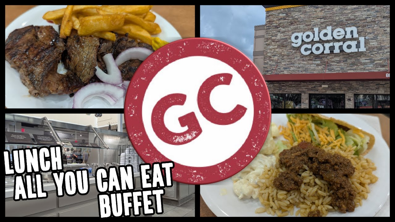 Обзор обеда в Golden Corral, видеоблог International Drive в Орландо, Флорида |