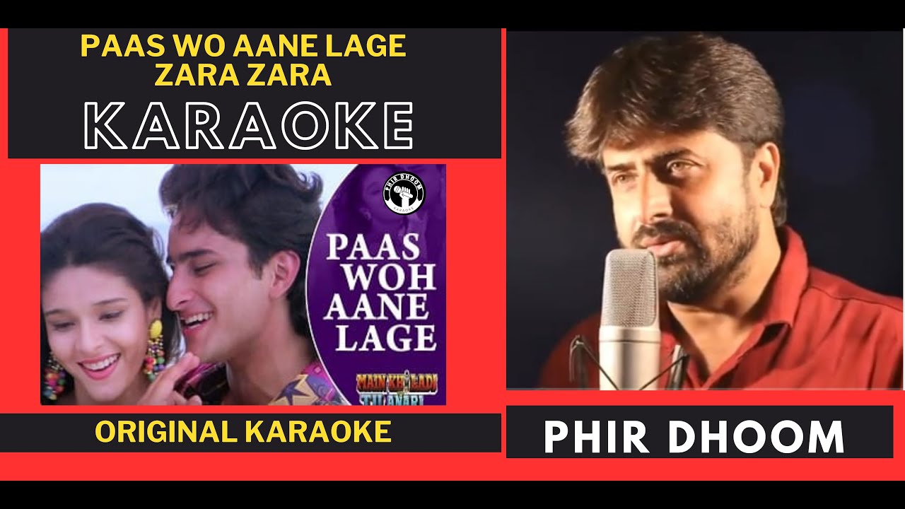 Paas Wo Aane Lage Karaoke | Main Khiladi Tu Anari (1994) | Kumar Sanu, Alka Yagnik | Anu Malik