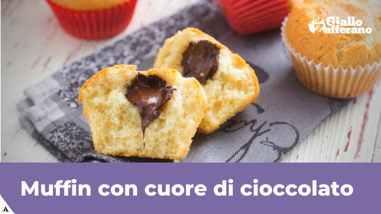 MUFFIN CON CUORE DI CIOCCOLATO: Ricetta facilissima!