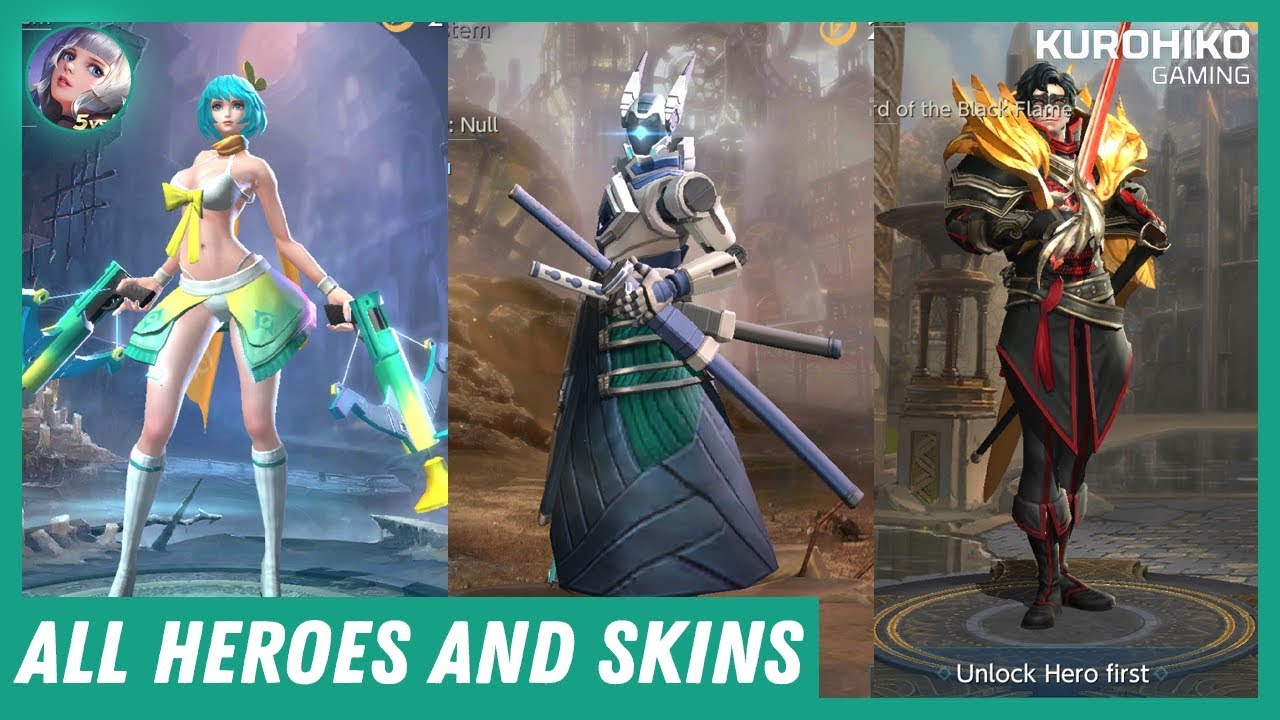 Semua Hero dan Skin - MOBA War Song