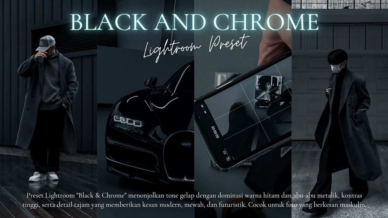 BLACK & CHROME | Free Lightroom Preset DNG & XMP | Tutorial Lightroom