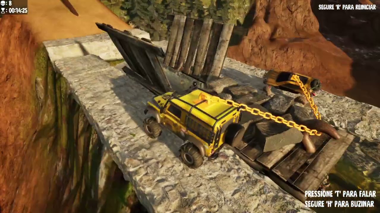 Testando a demo do jogo chained wheels
