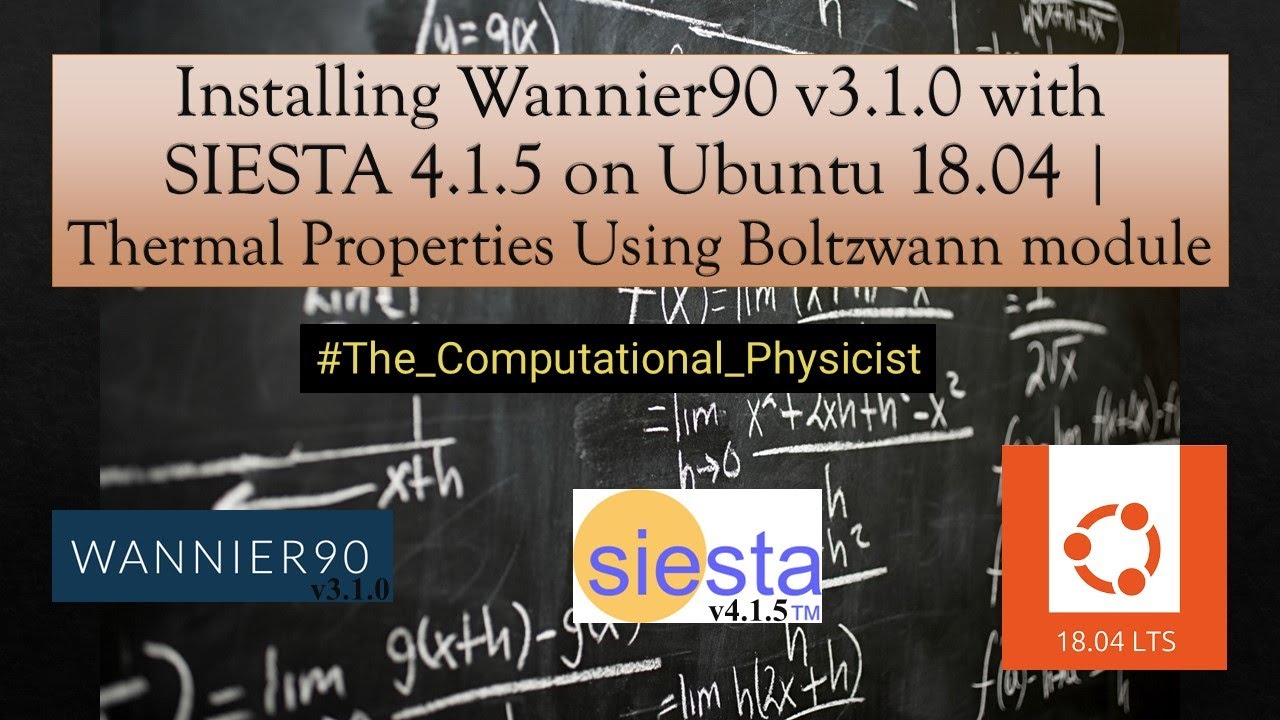 Installing Wannier90 v3.1.0 with SIESTA 4.1.5 on Ubuntu 18.04
