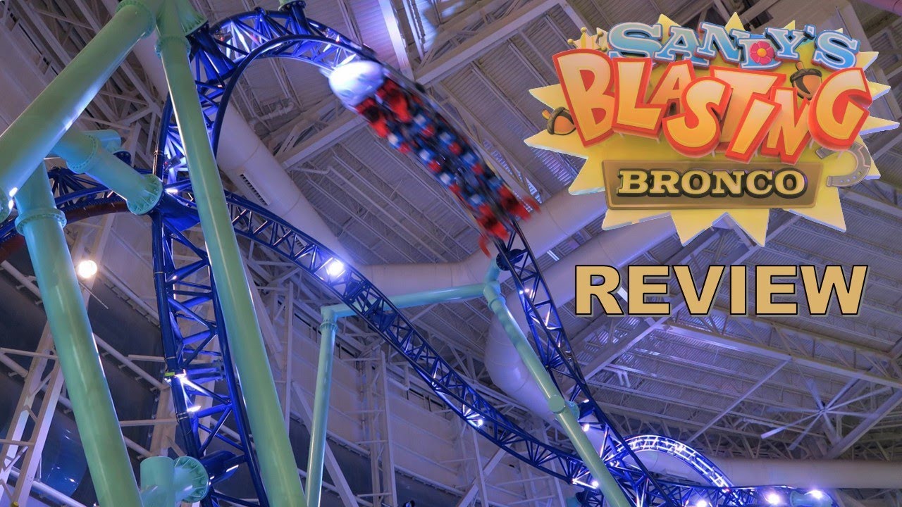 Sandy's Blasting Bronco Review, Nickelodeon Universe | Most Intense Backwards Launch in the World!