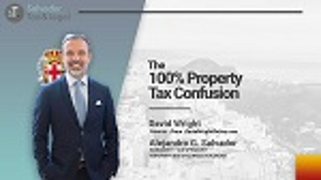 The 100% property tax in spain confusion.