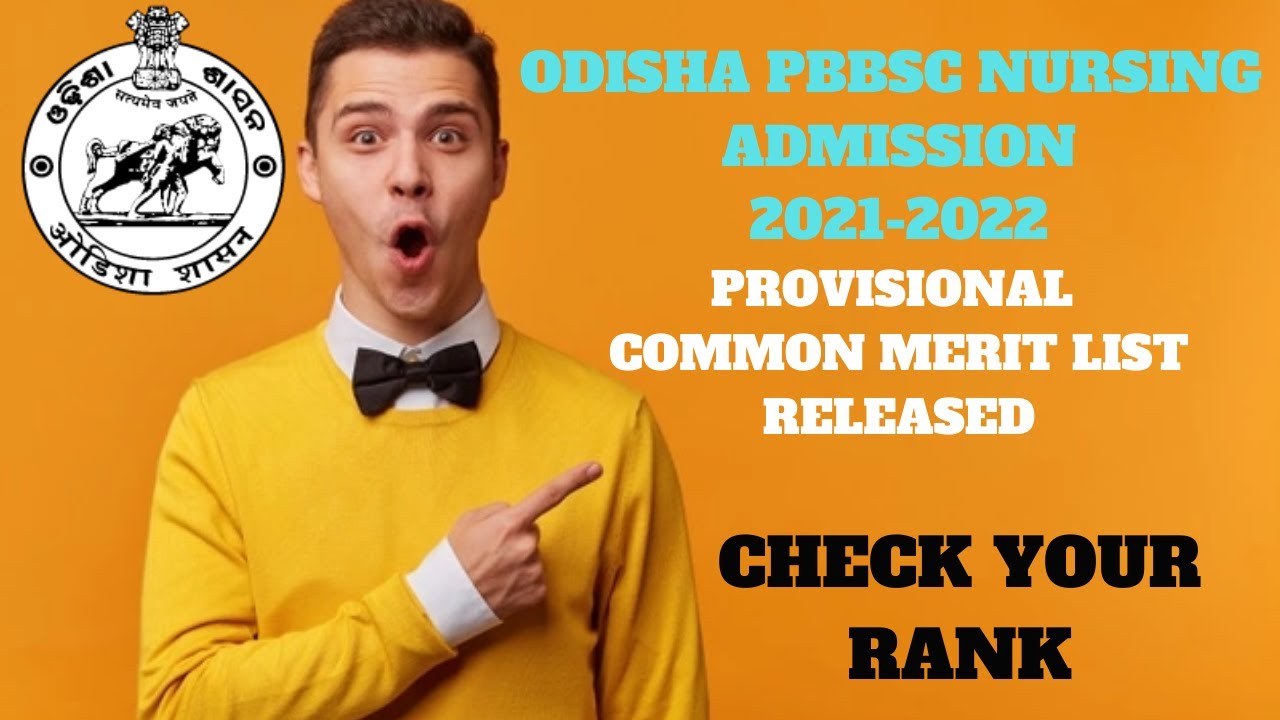 Odisha Post Basic BSc Nursing Admission 2021 Provisional Common Merit List | Check Your Rank |