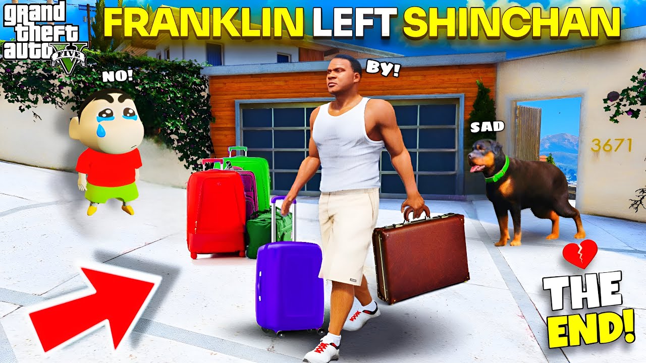 Franklin go out Shinchan & Doraemon in His House in GTA 5!