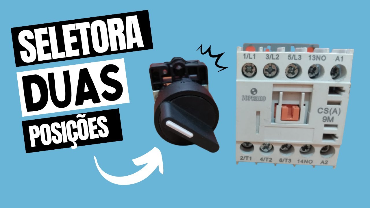 COMO LIGAR O COMANDO DE UMA SELETORA DE 2 POSIÇÕES EM UMA CONTATORA 220V