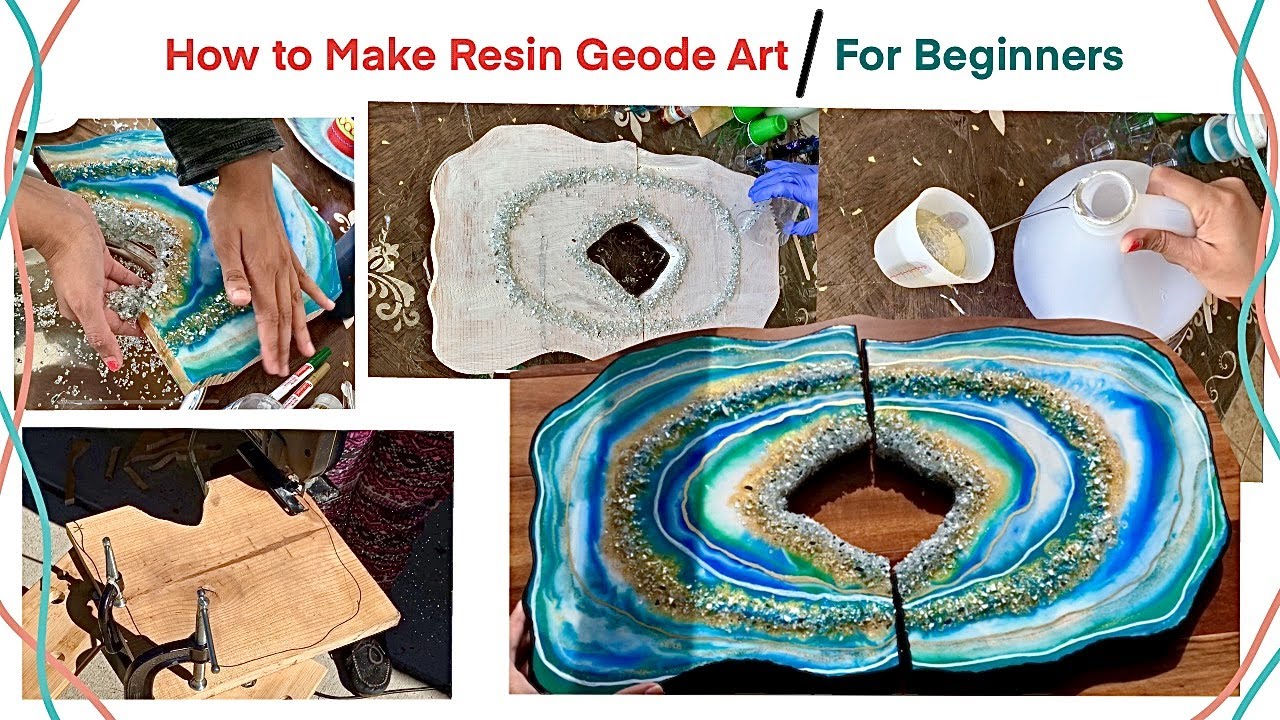How To Make Resin Geode Art (Tips & Tricks) For Beginners | How to Make Geode Resin Piece Any Shape