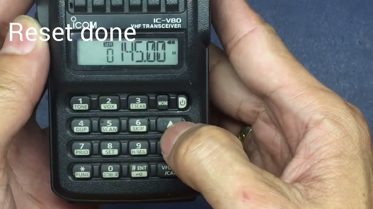 How to Reset Icom IC-V86/IC-V80