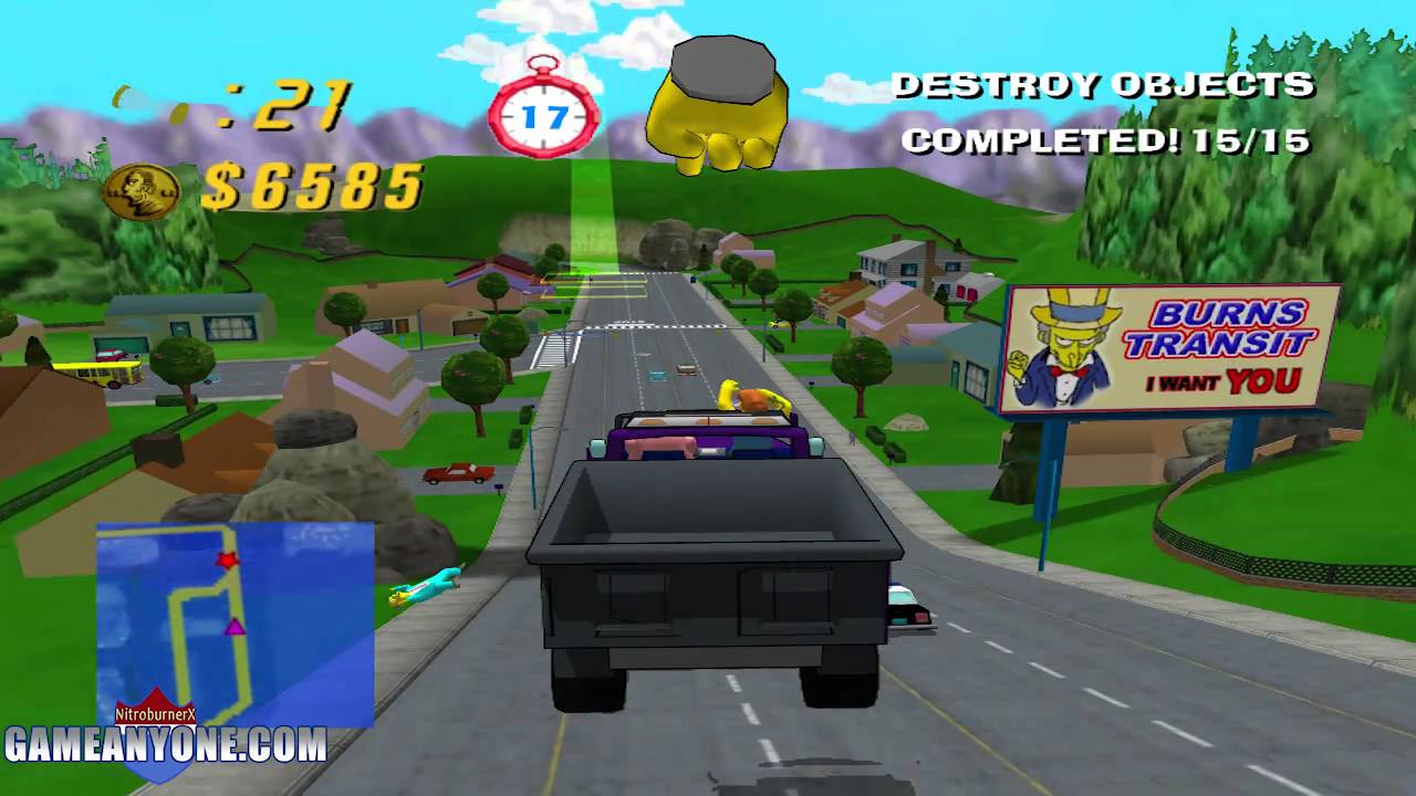 The Simpson's Road Rage Part 1 - Maddness thy name is Homer Simpson