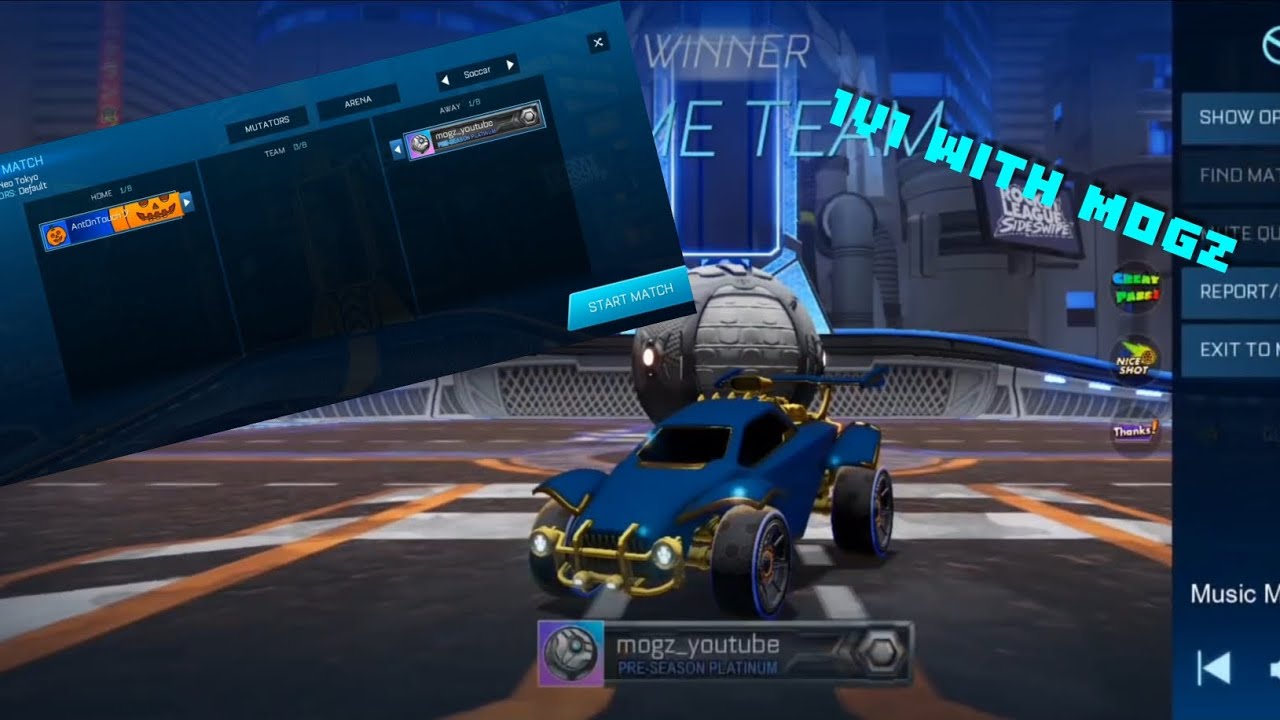 1v1 With Mogz | RL Sideswipe