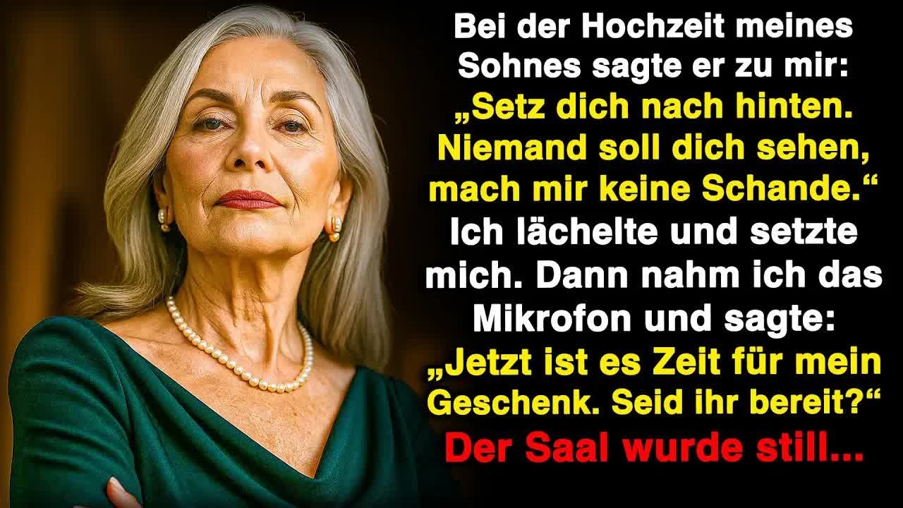 Mein Sohn sagte： ＂Setz dich nach hinten, red mit niemandem und blamier mich nicht!＂ Ich trat vor
