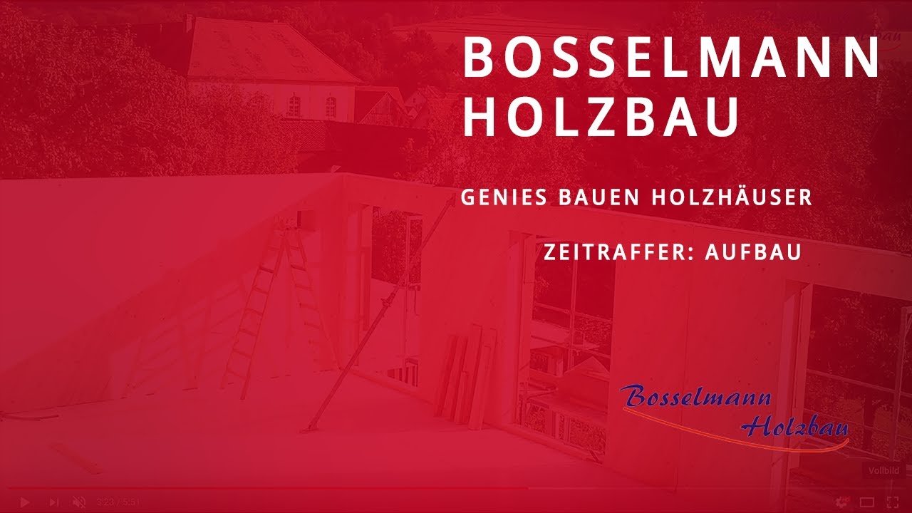 Holzhaus Aufbau - Zeitraffer