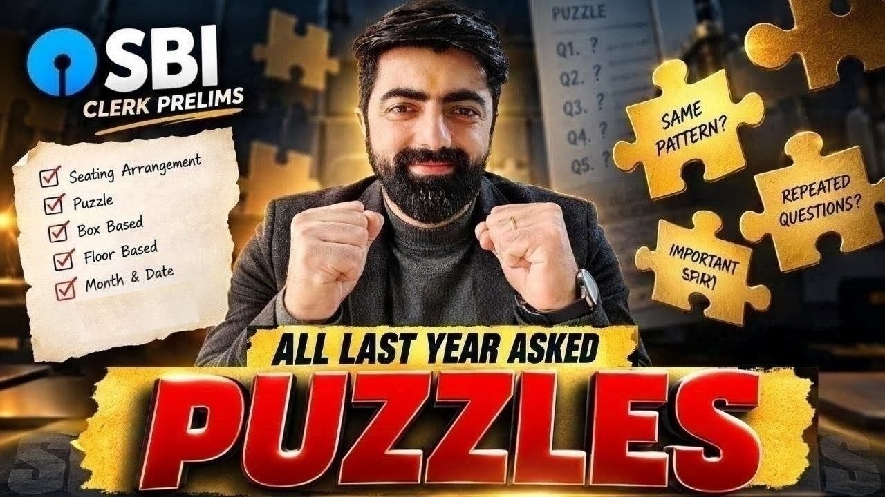 🚀SBI CLERK/JA PRE 2026 : All Puzzles Asked In 2025, Exact Questions⚡| By Dhruva Sir