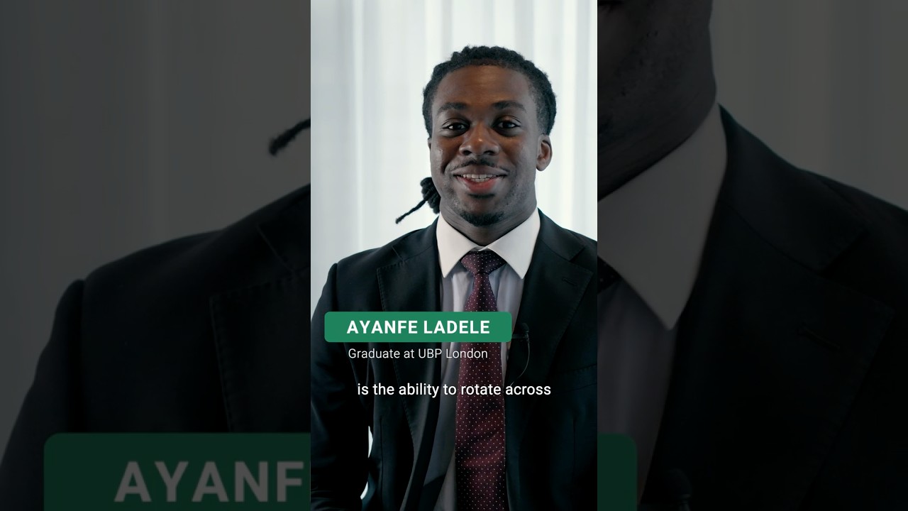 UBP's Graduate Programme - Meet Ayanfe and Ines