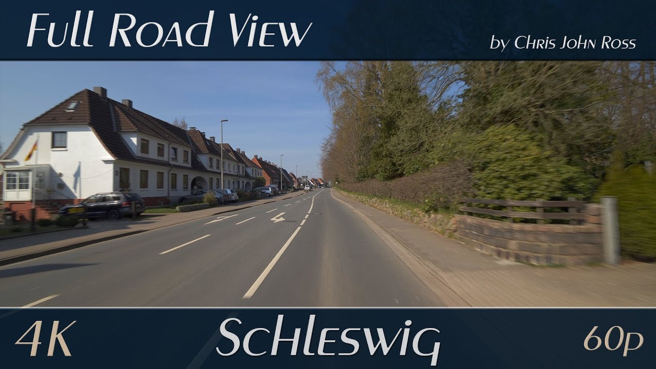 Schleswig, Germany: Kattenhunder Weg - 4K (UHD/2160p/60p) - Autofahrt - Car Ride Video