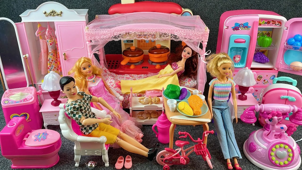 20 Minutes Satisfying with Unboxing Barbie Dream House Collection Review Toys | ASMR