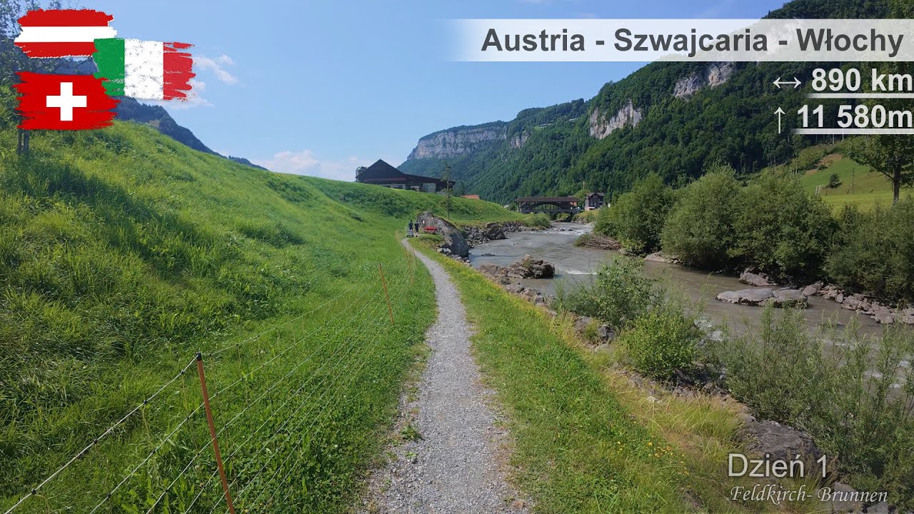 Solo Bikepacking przez Austrię - Szwajcarię - Włochy | Dzień 1: Feldkirch - Brunnen