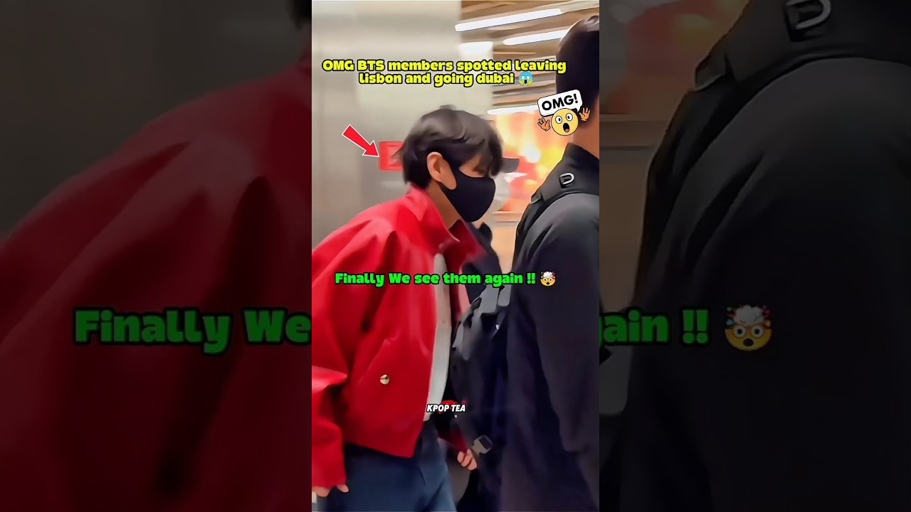 OMG😱 BTS Leave Lisbon Airport together🤯 #bts #btsarmy #btsshorts #taehyung #jungkook #jimin #jin #rm