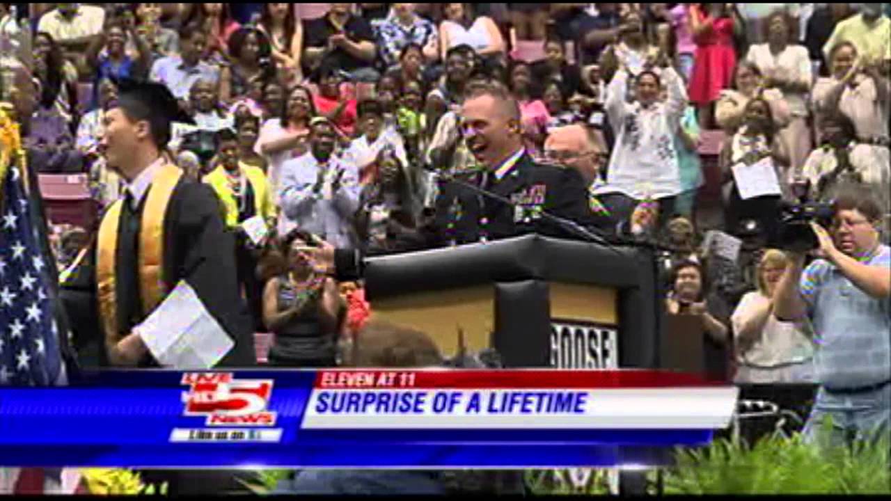 Father Surprises Son at High School Graduation