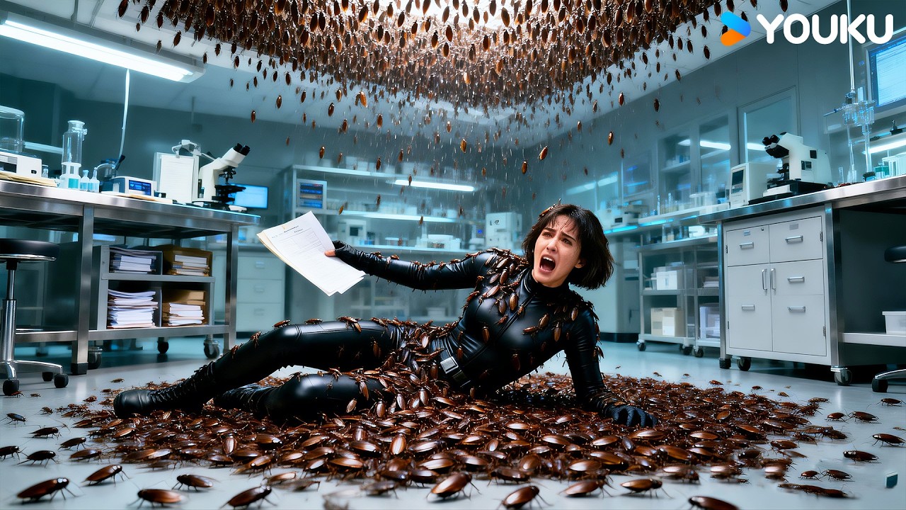 🪳😱Female spy overwhelmed by cockroaches from the ceiling! | Khepri | YOUKU MONSTER MOVIE