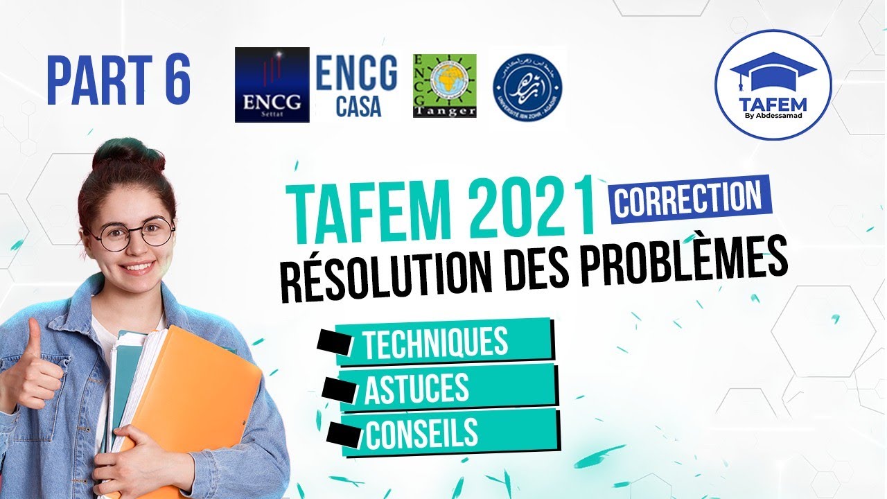 TAFEM 2021--correction exclusive: Résolution des problèmes 100% ✅ 🔥 /PART6
