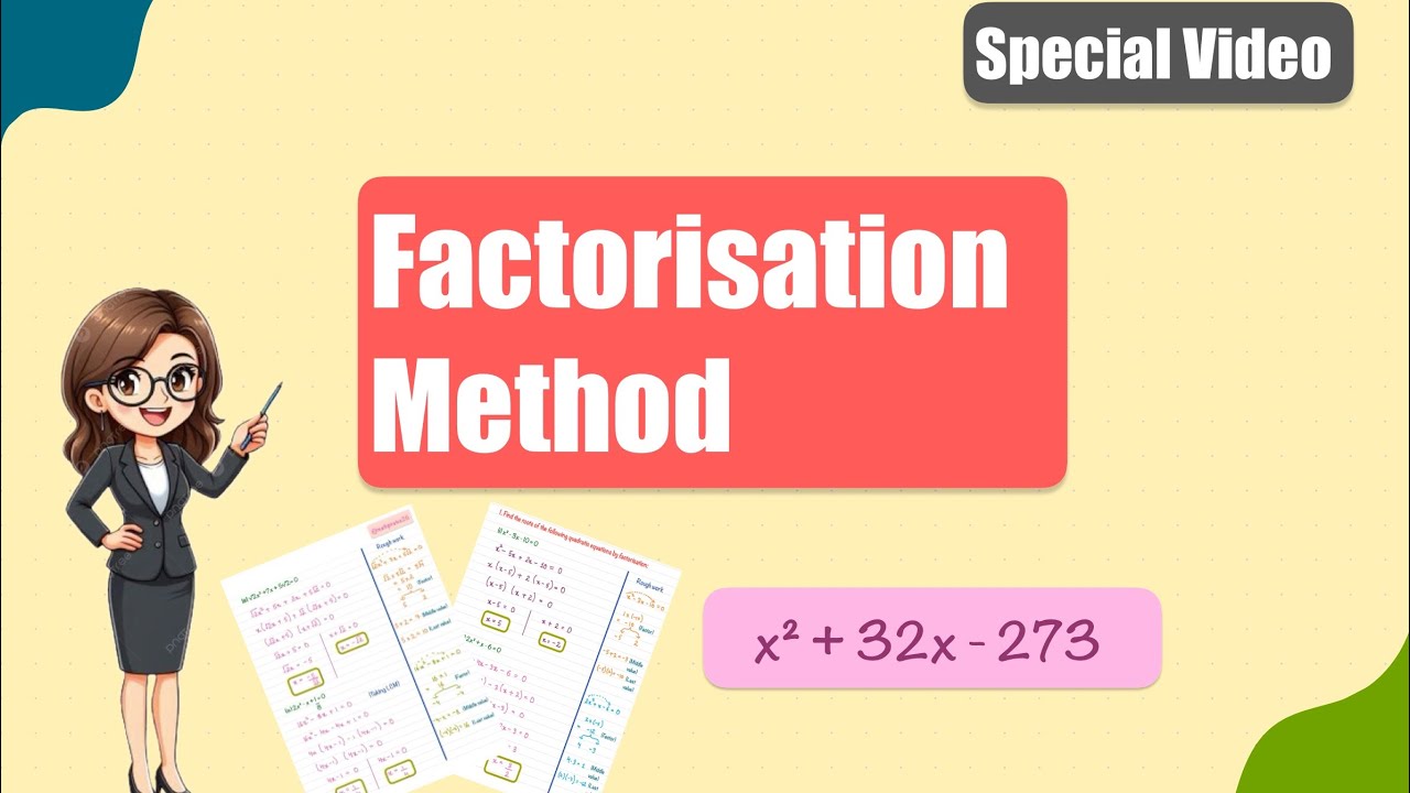 Factorisation Method || Solving Quadratic Equation by Factorisation Mathod || Middle term splitting|