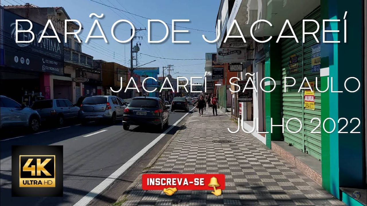 Jacareí 4K - Caminhando na Rua Barão de Jacareí - São Paulo - Brasil