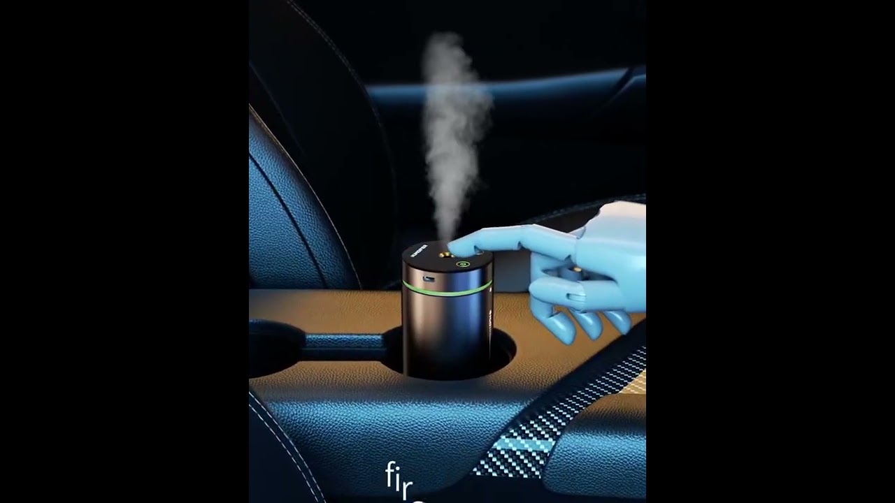 DINPHONE Car Air Humidifier Aluminium Alloy Essential Oils Diffuser 300ml Air Freshener For Auto Hom