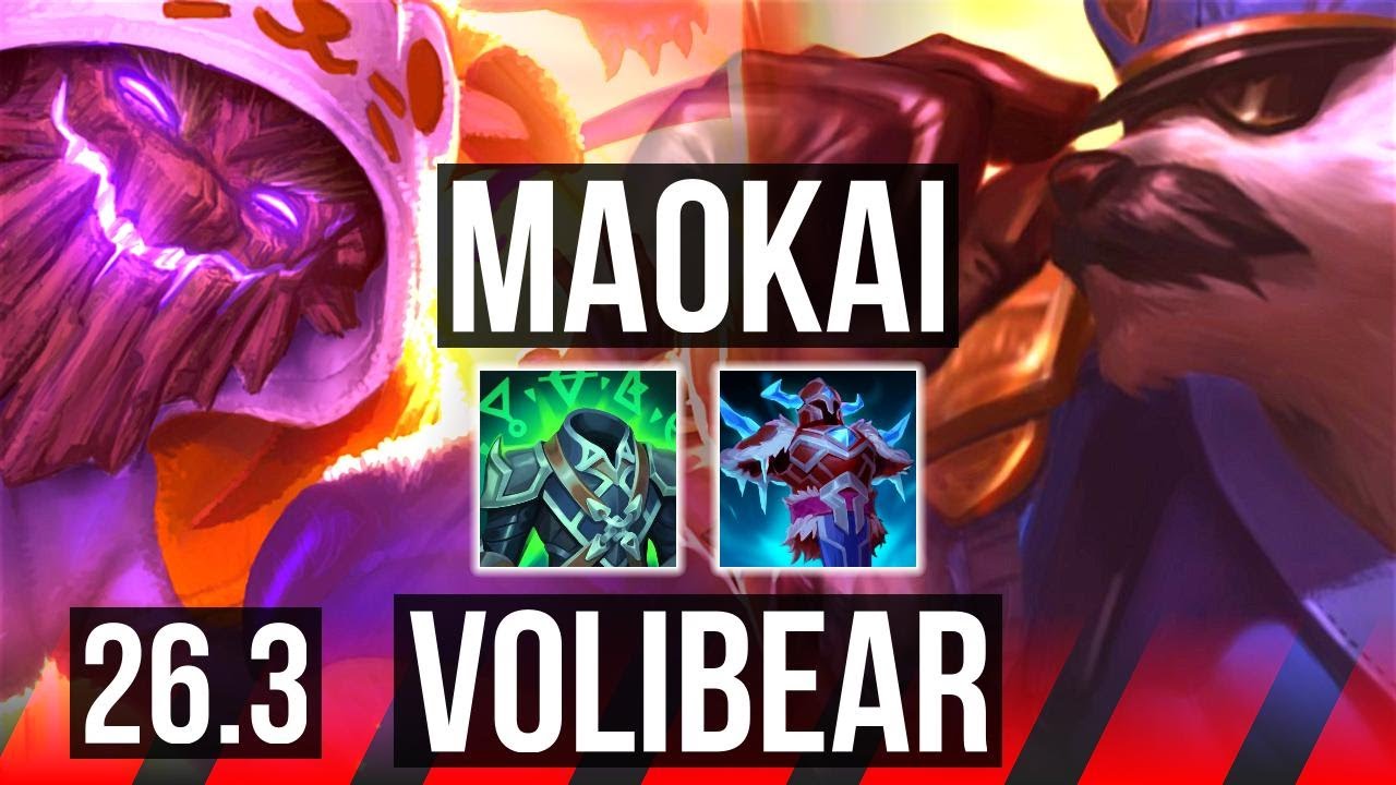 MAOKAI vs VOLIBEAR (TOP) | Perfect KDA: 2/0/11 | EUW Master | 26.3