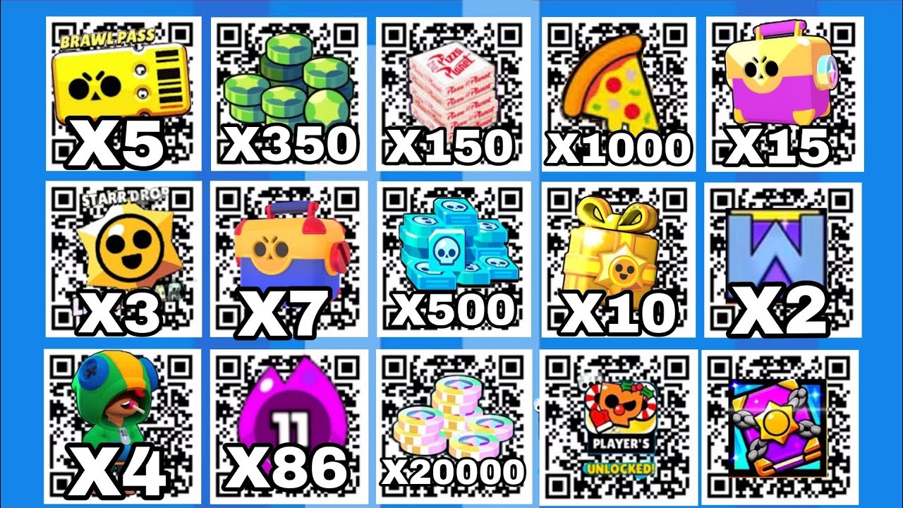 FREE!!!😍 X20000 PIZZA😋 THE BEST QR CODE PIZZAS😊🎉 | BRAWL STARS