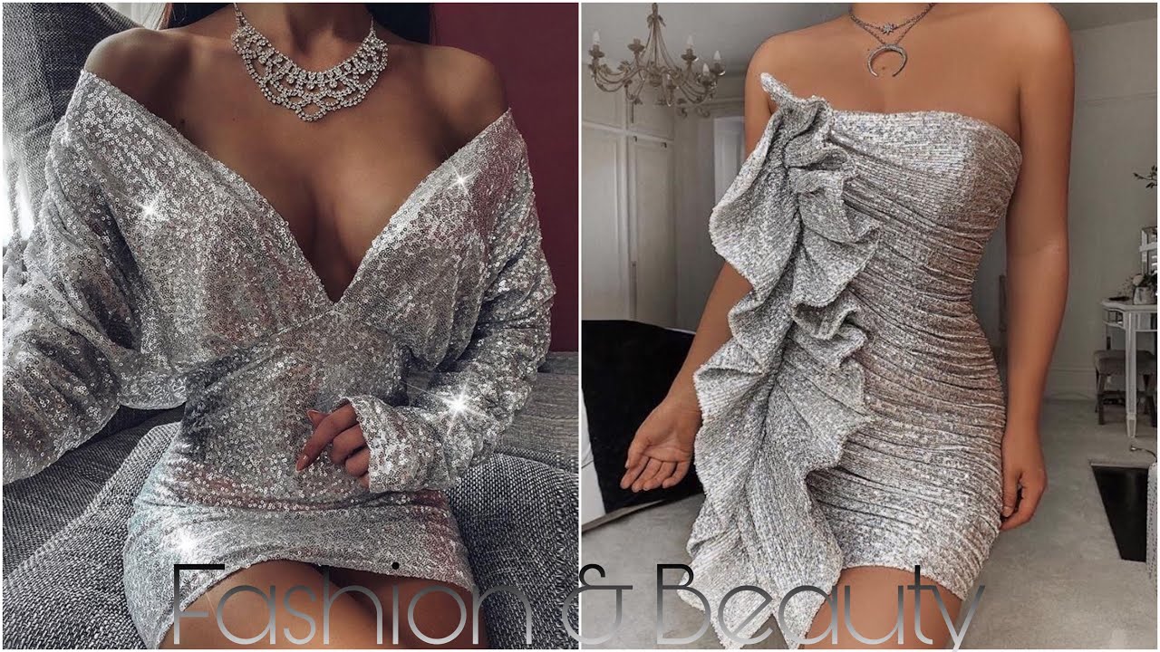 فساتين سهرة و لا أروع || موديلات جديدة لعشاق اللون الفضي 😍|| Evening dresses 2020👗