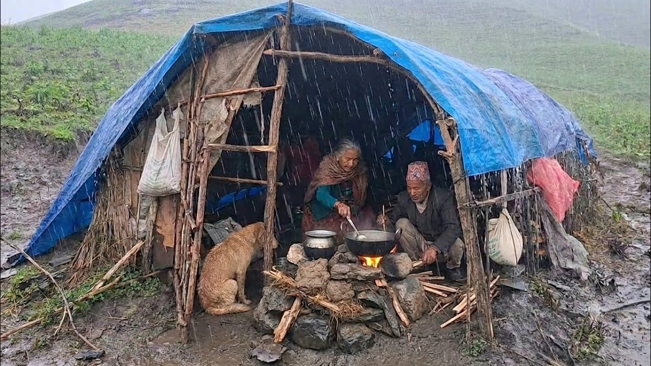 Лучшая жизнь гималайского пастуха в дождливый день | Максимальное расслабление | Деревенский доку...