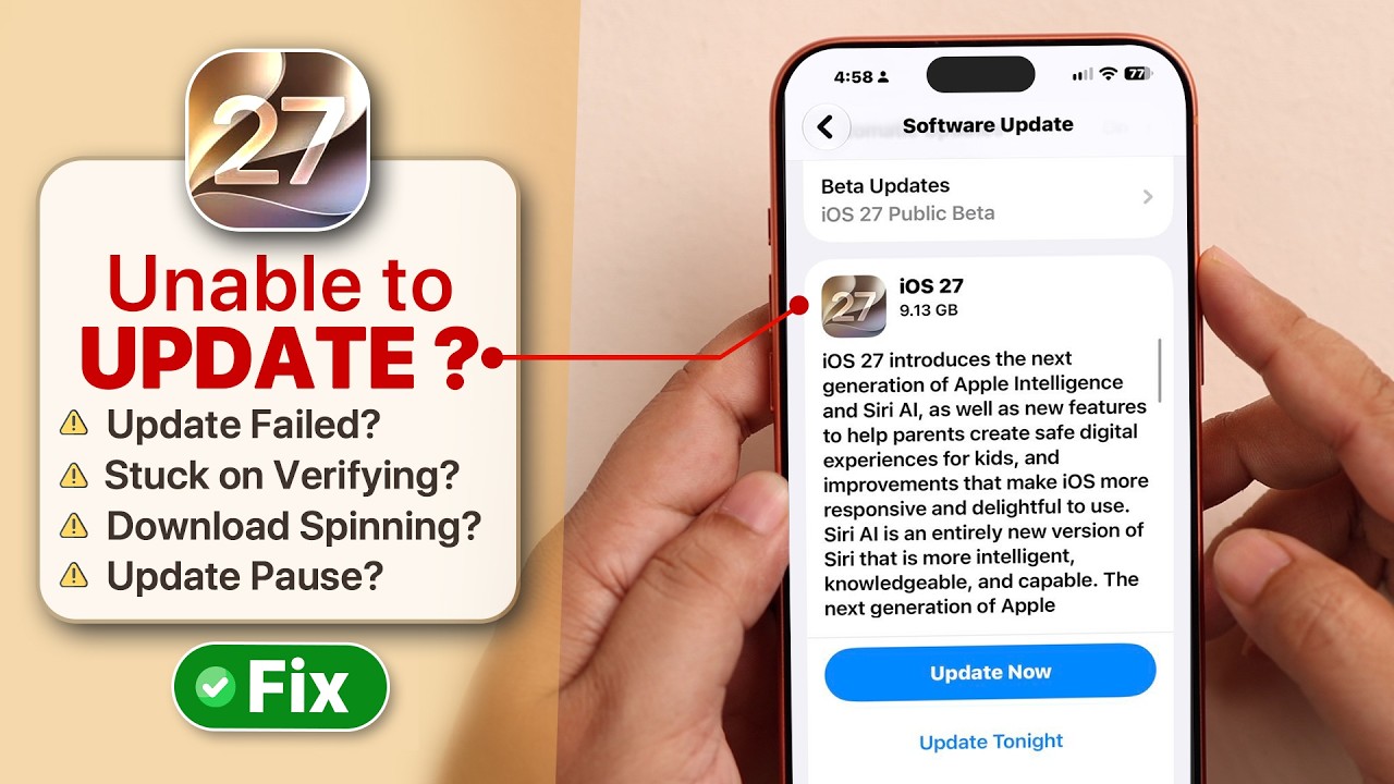 iPhone Not Updating iOS 27? Here's the Fix!