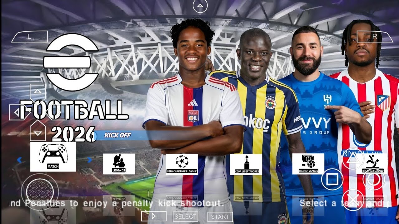eFootball PES 2026 PPSSPP Android Offline PS5 Camera | Полное обновление eFootball 2026 PSP