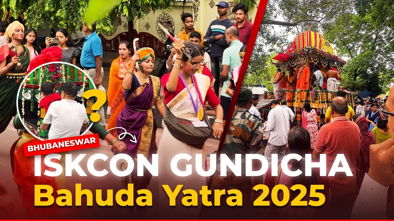 Bahuda Rath Yatra | Iskcon Jagannath Yatra 2025 | Bahuda Rath Yatra In Bhubaneswar 😍 | Suna Besha