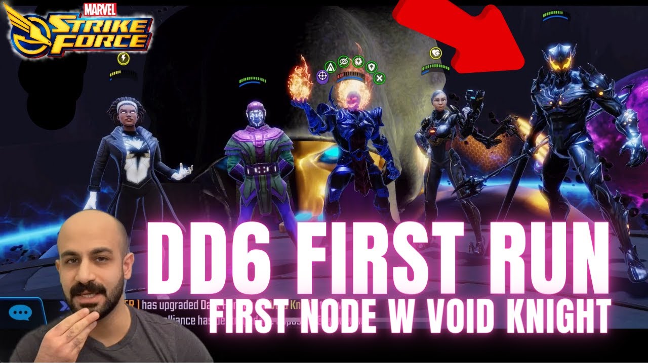 DD6 with Void Knight - Cosmic Node 1 First Run - Dark Dimension 6 - Marvel Strike Force
