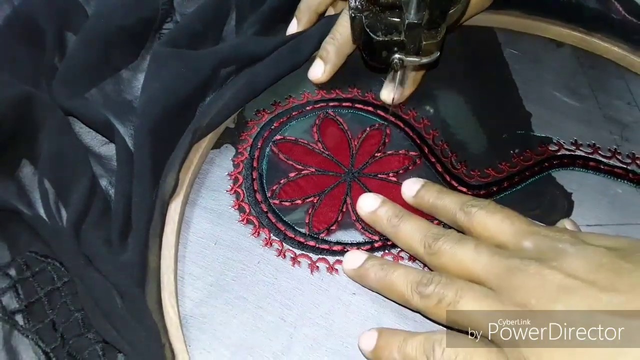 Cut work design by Embroidery Machine