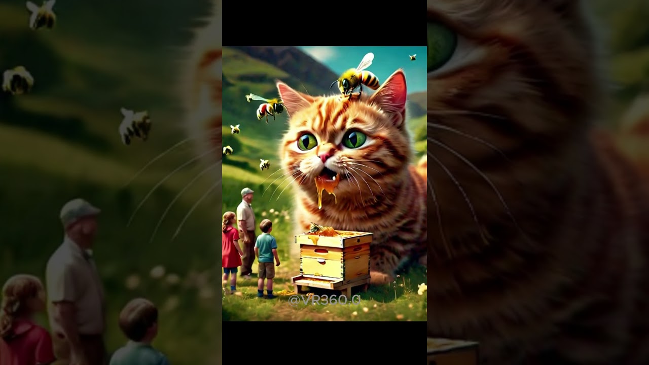 Kitty Chaos: Irish Family's Scottish Adventure Turns into Bee Battle! 🙀 #cat #cute #kitten