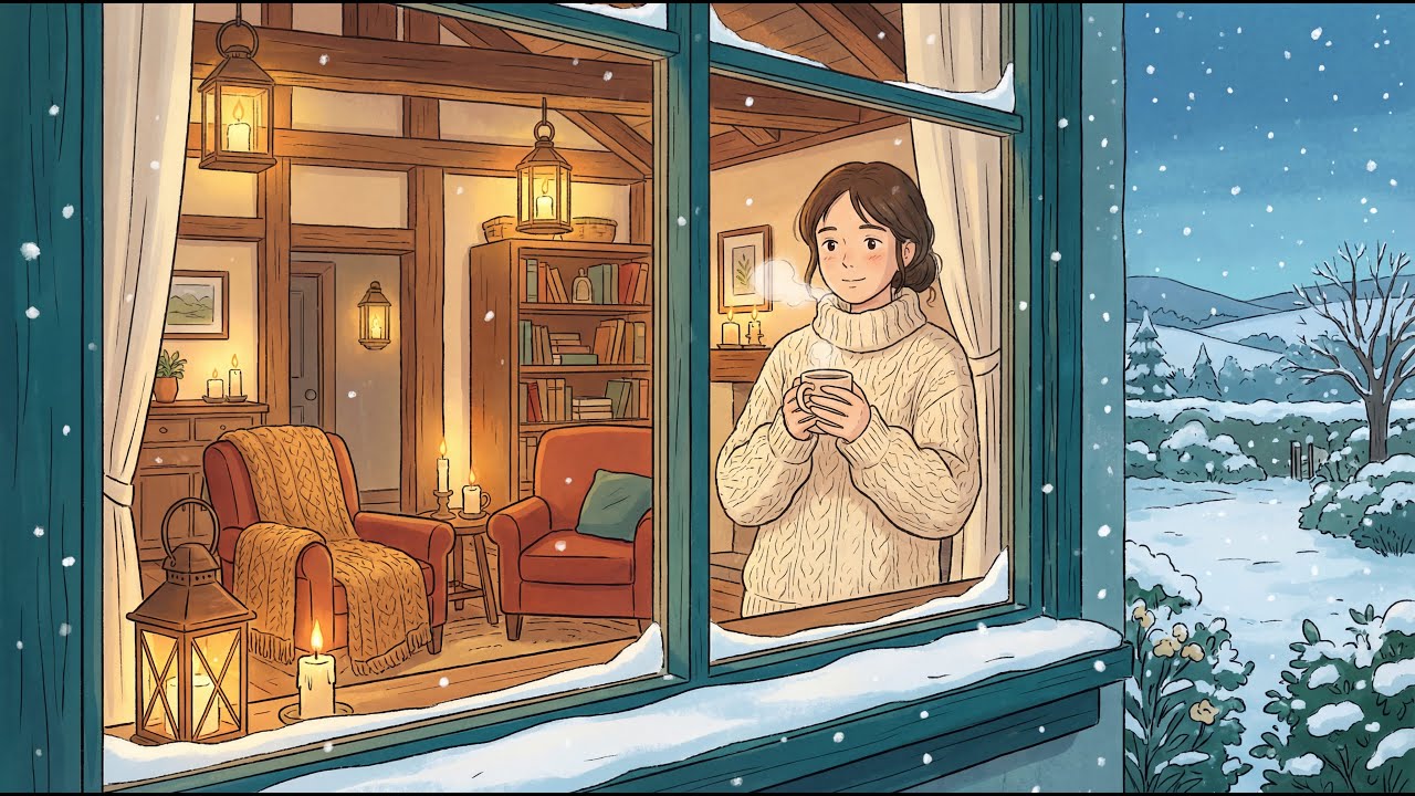 Snow Outside, Warmth Inside | Cozy Winter ASMR Slow Living. #ghibli #cozy #viral #views