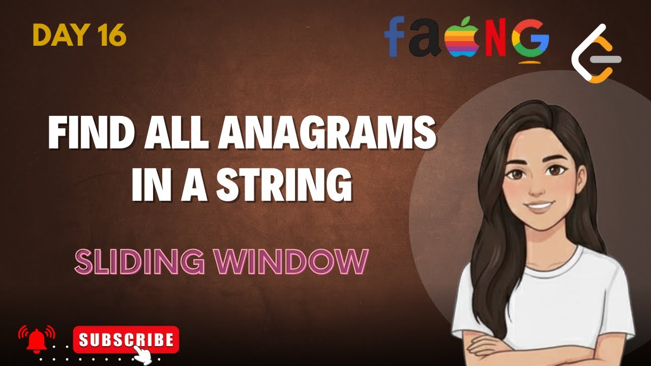 Find All Anagrams in a String | Sliding Window Technique | LeetCode 438
