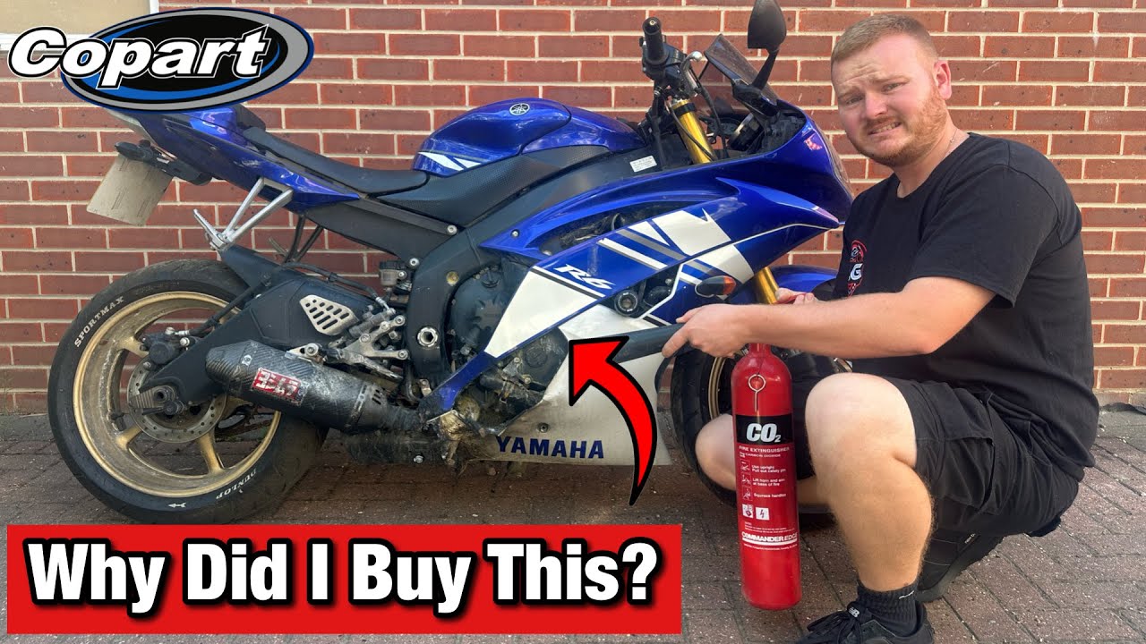 Blown Up Fire Damaged Yamaha R6 Out The Auctions